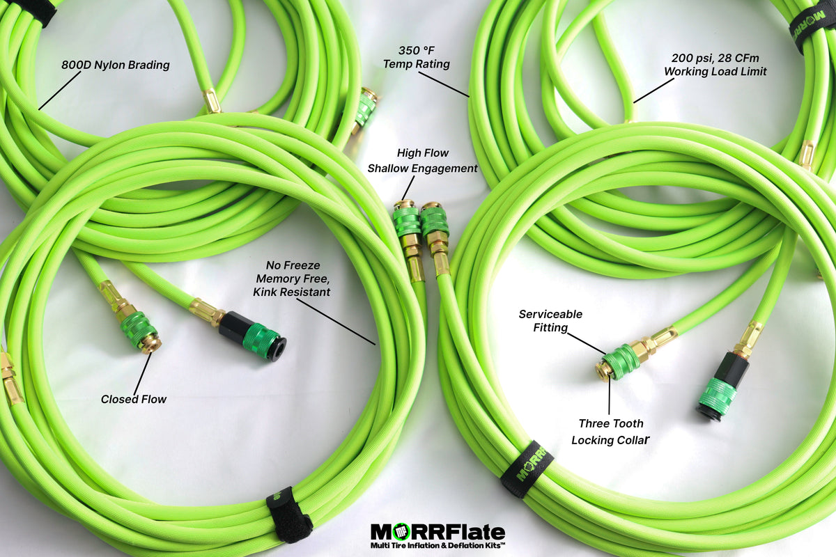 MORRFlate Braided Air Hub 6 Tire Modular Trailer Hoses
