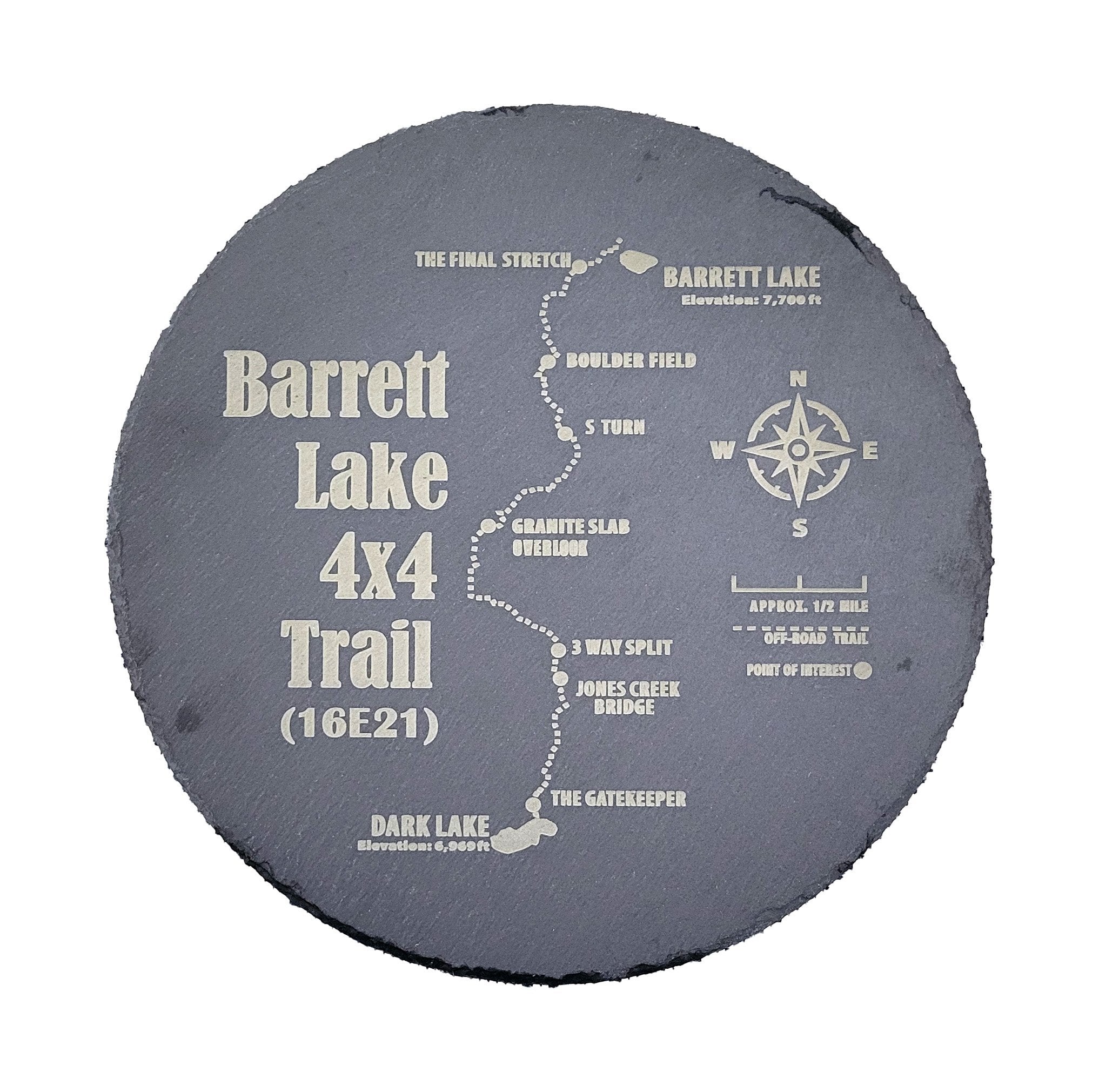 Barrett Lake Trail 12" Slate Round