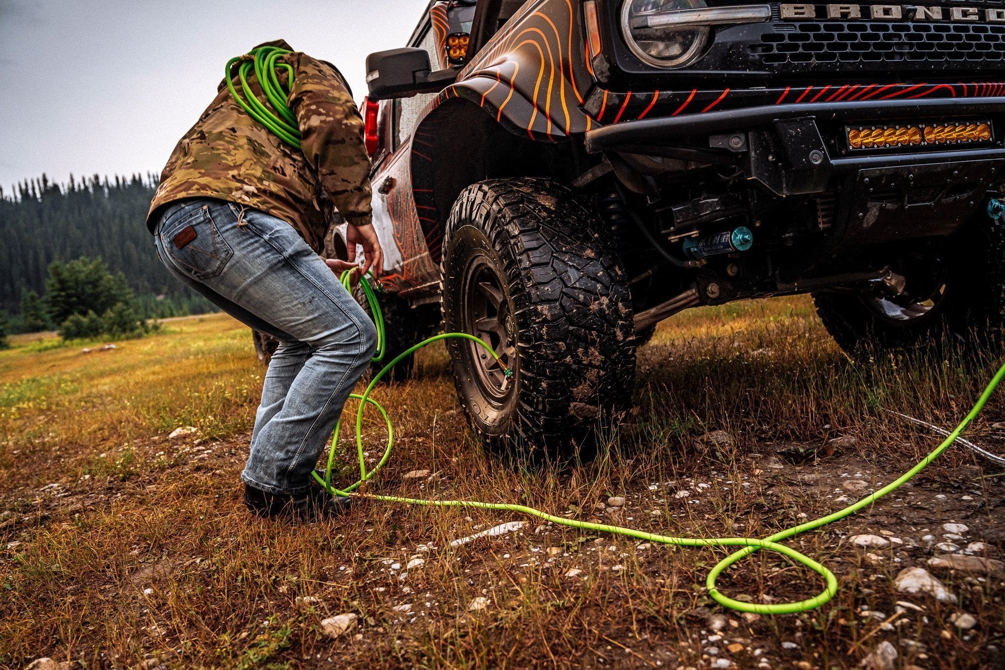 MORRFlate Braided Quad+: 4-Tire Hose Kit, Up to 155" Wheelbase